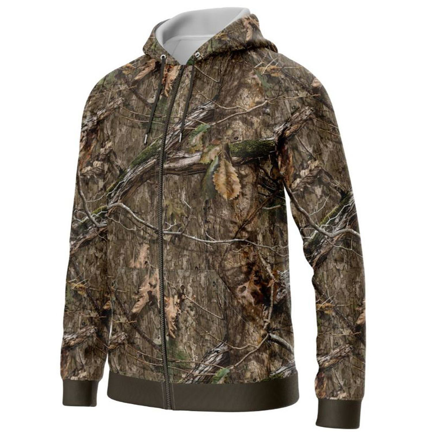 Mossy Oak® Men's 8.2 oz. Polar Fleece Raglan Zipper Hoodie W/ Pockets 2