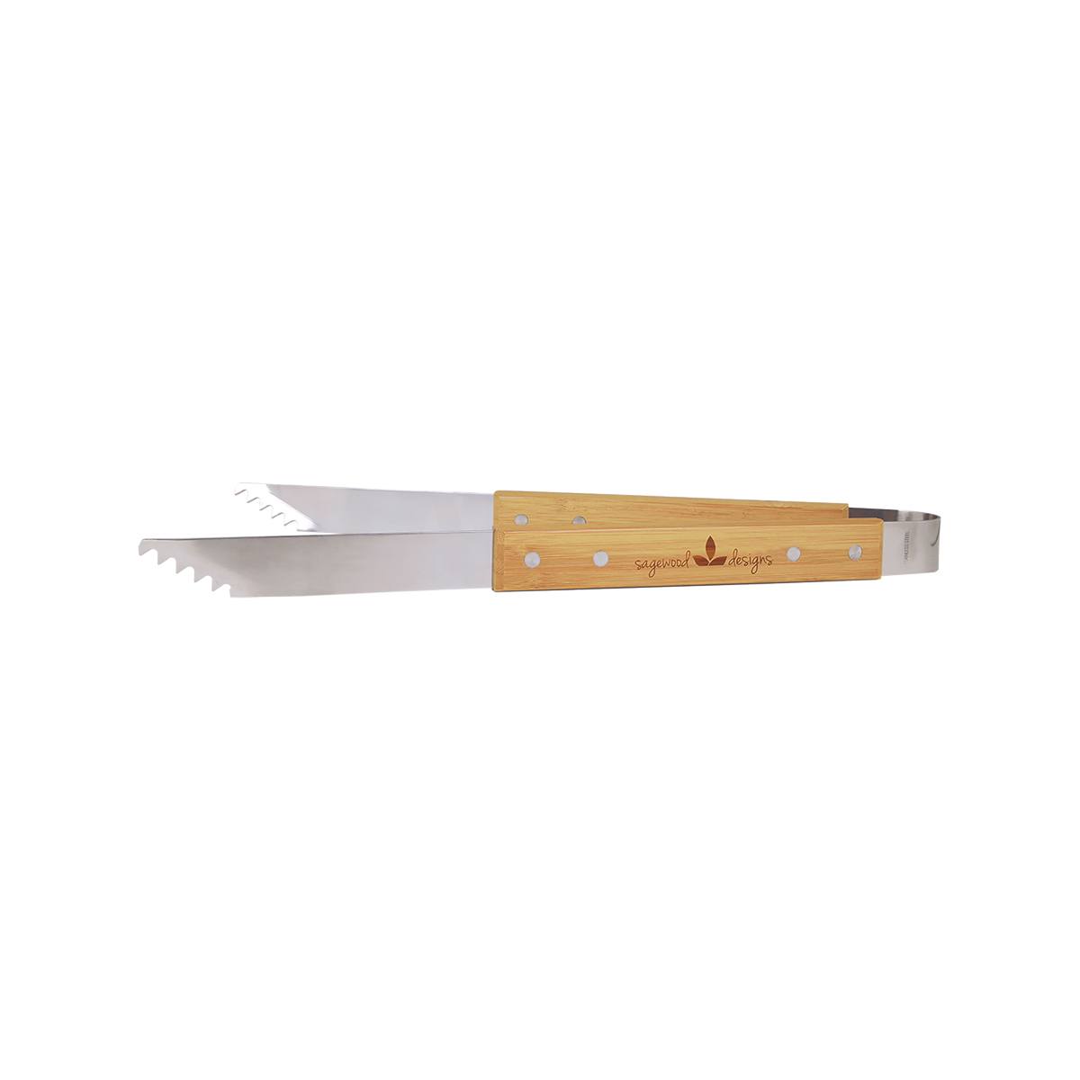 14" Bamboo BBQ Tongs 3
