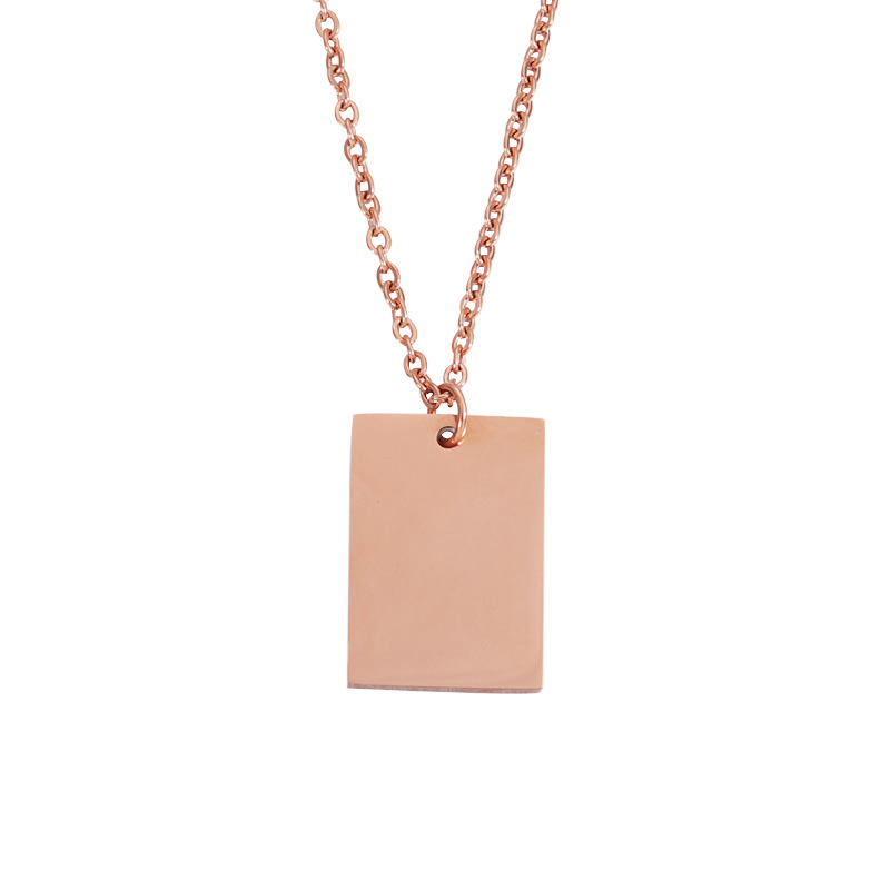 Rectangle Metal Necklace 3