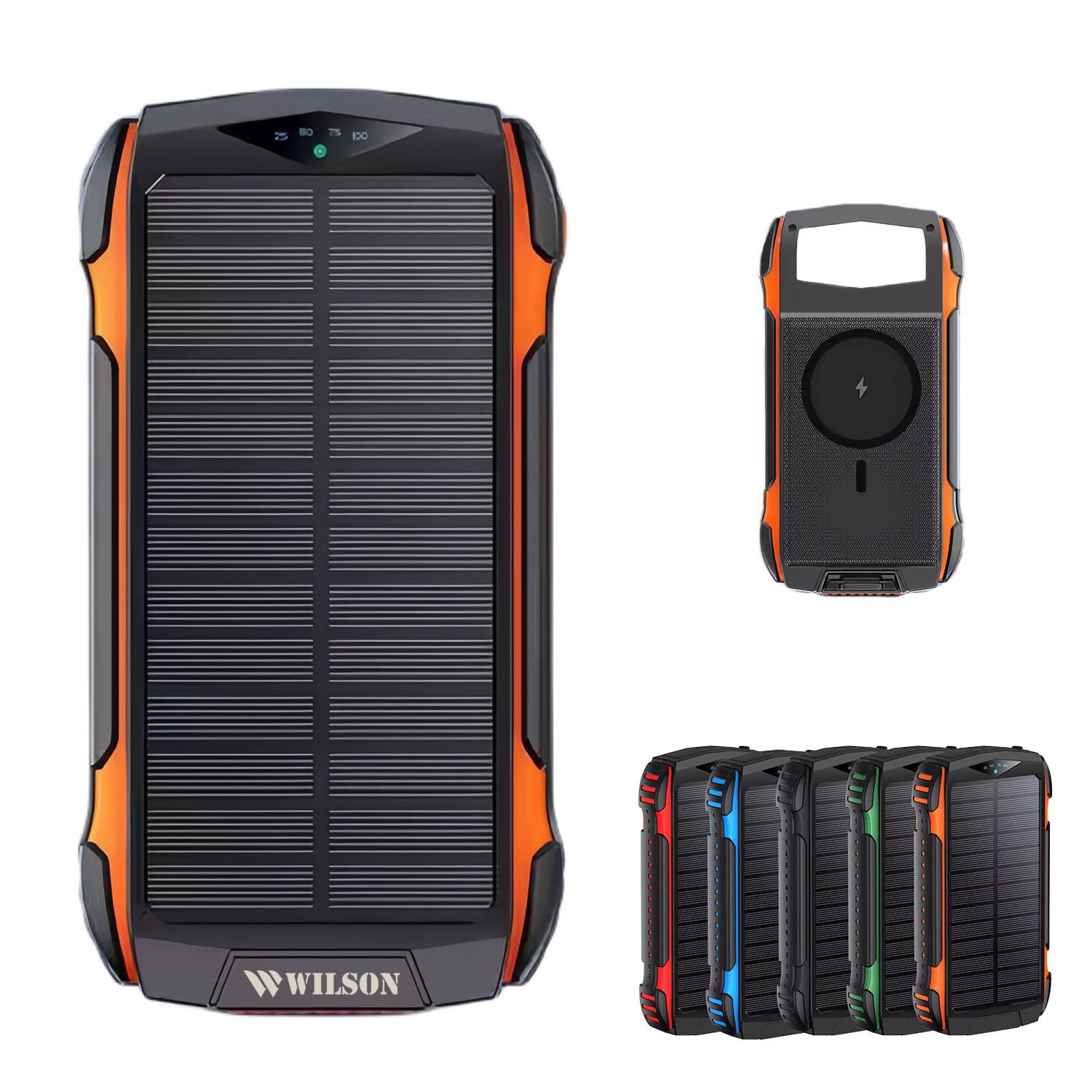 10000mAh Wireless Solar Power Bank W/ Flashlight 2
