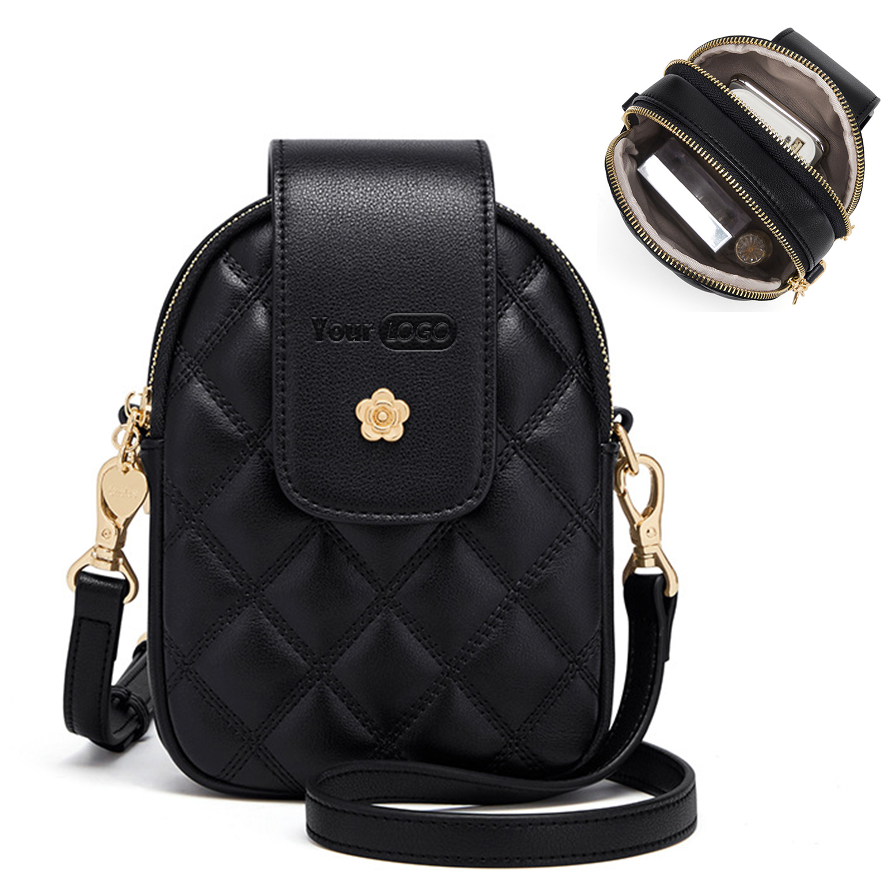 Genuine Leather Mini phone cross-body bag 1