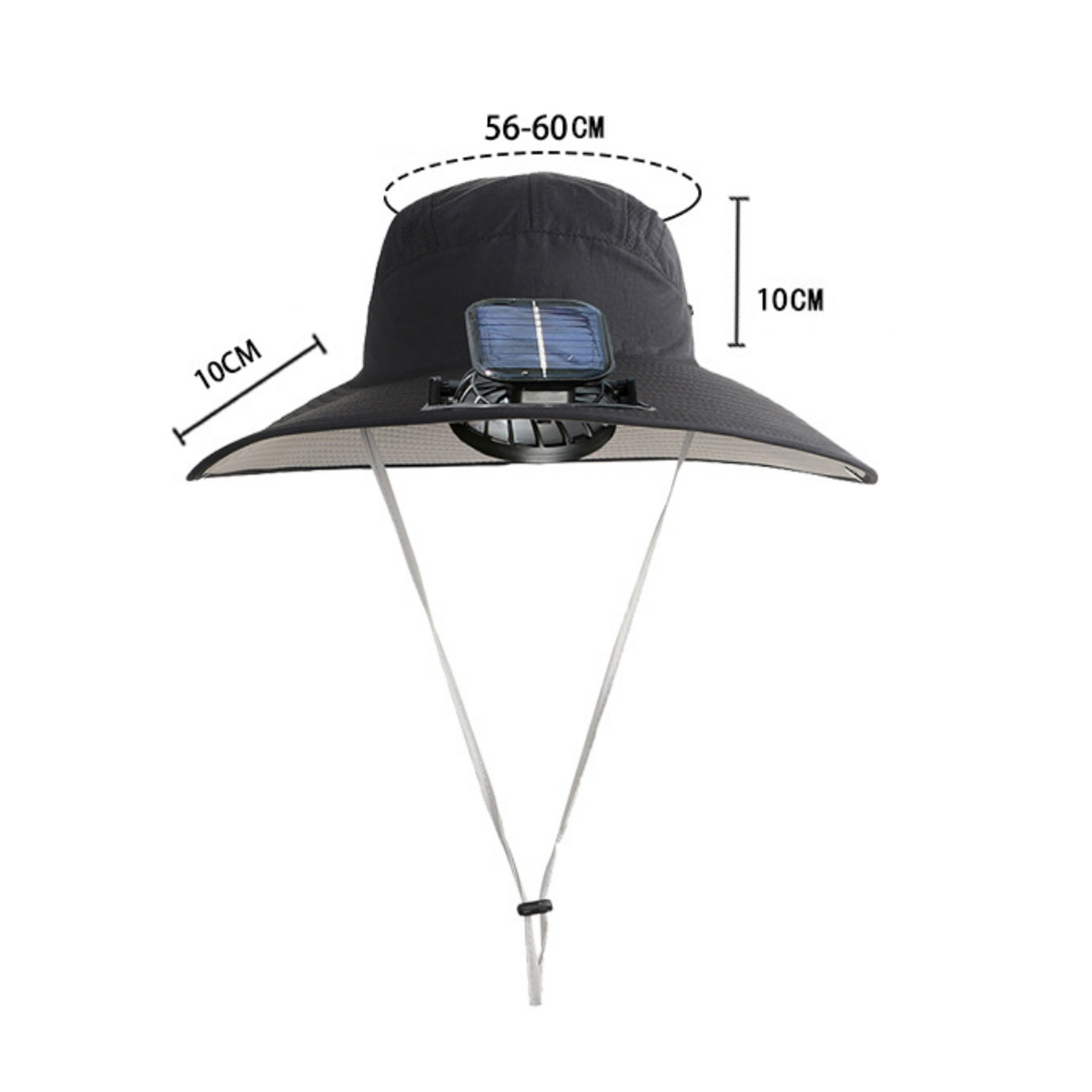Solar Powered Cooling Boonie Hat with Fan and Wide Brim 3
