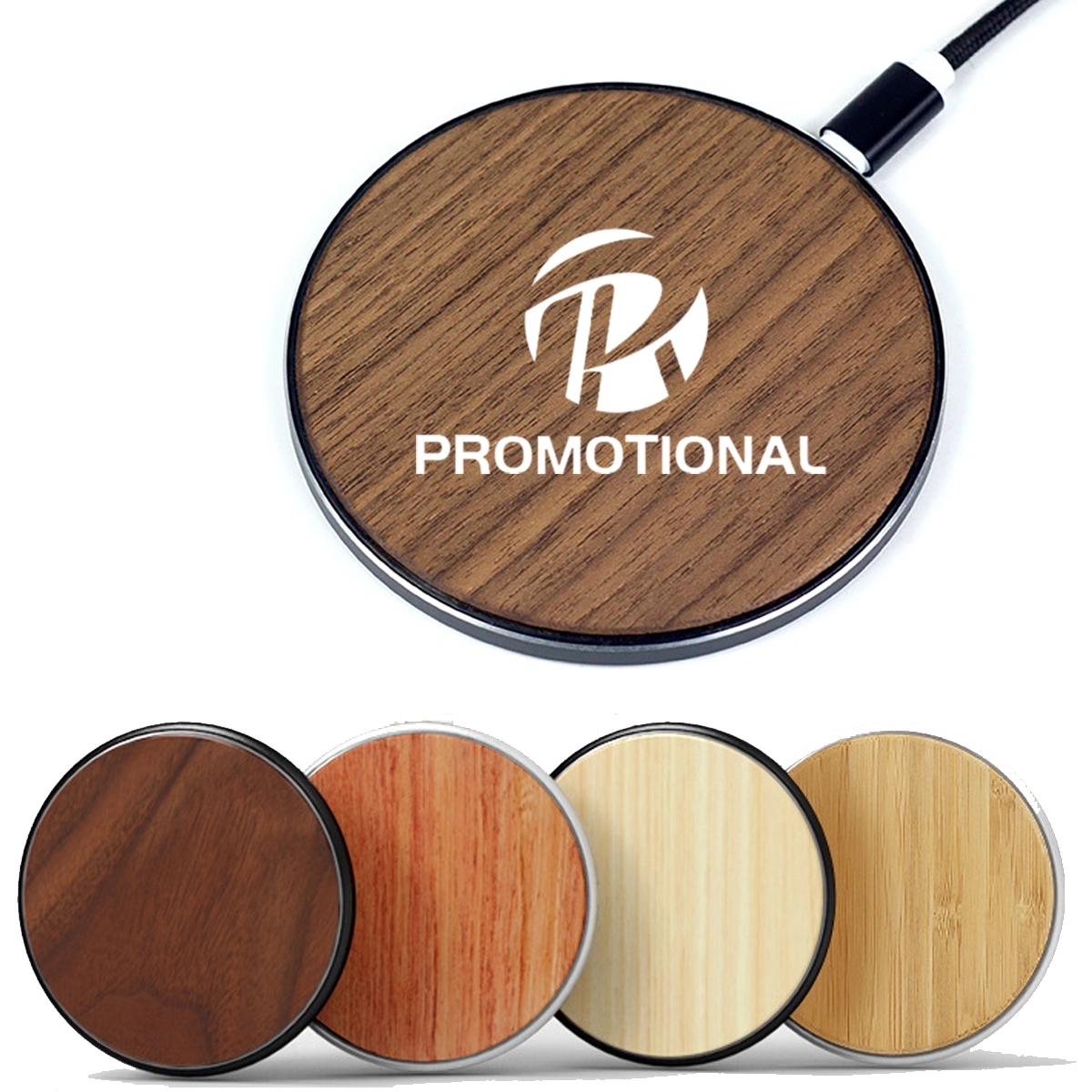 Wooden Slim QI Fast Wireless Charger Pad (10W) 3