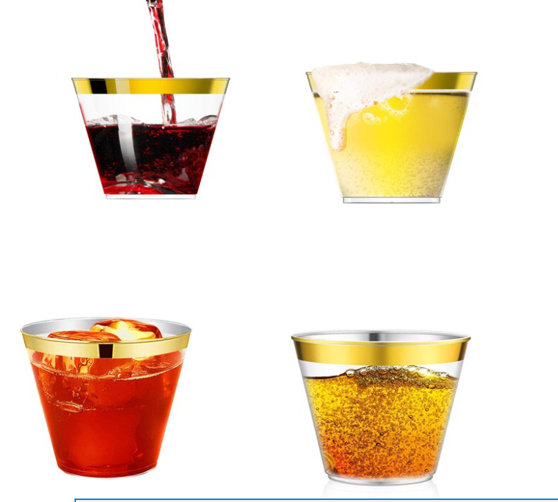 9oz Disposable Plastic Party Cups Tumblers 3