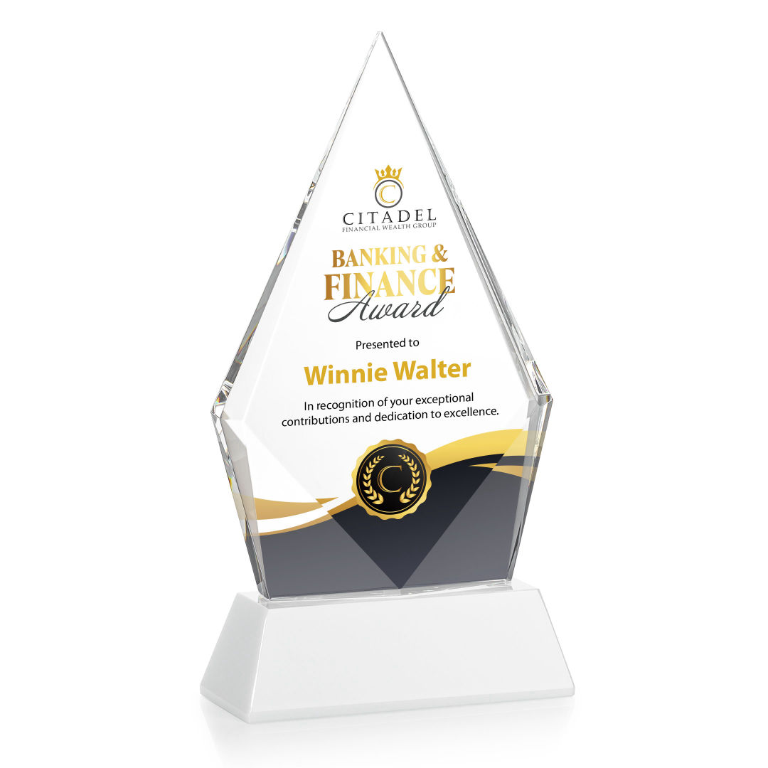 Shelton VividPrint™ Award on Newhaven Base - White 13