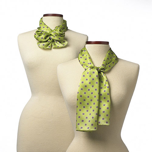 Lime Green Vasari Polyester Scarf - 8"x45" 2