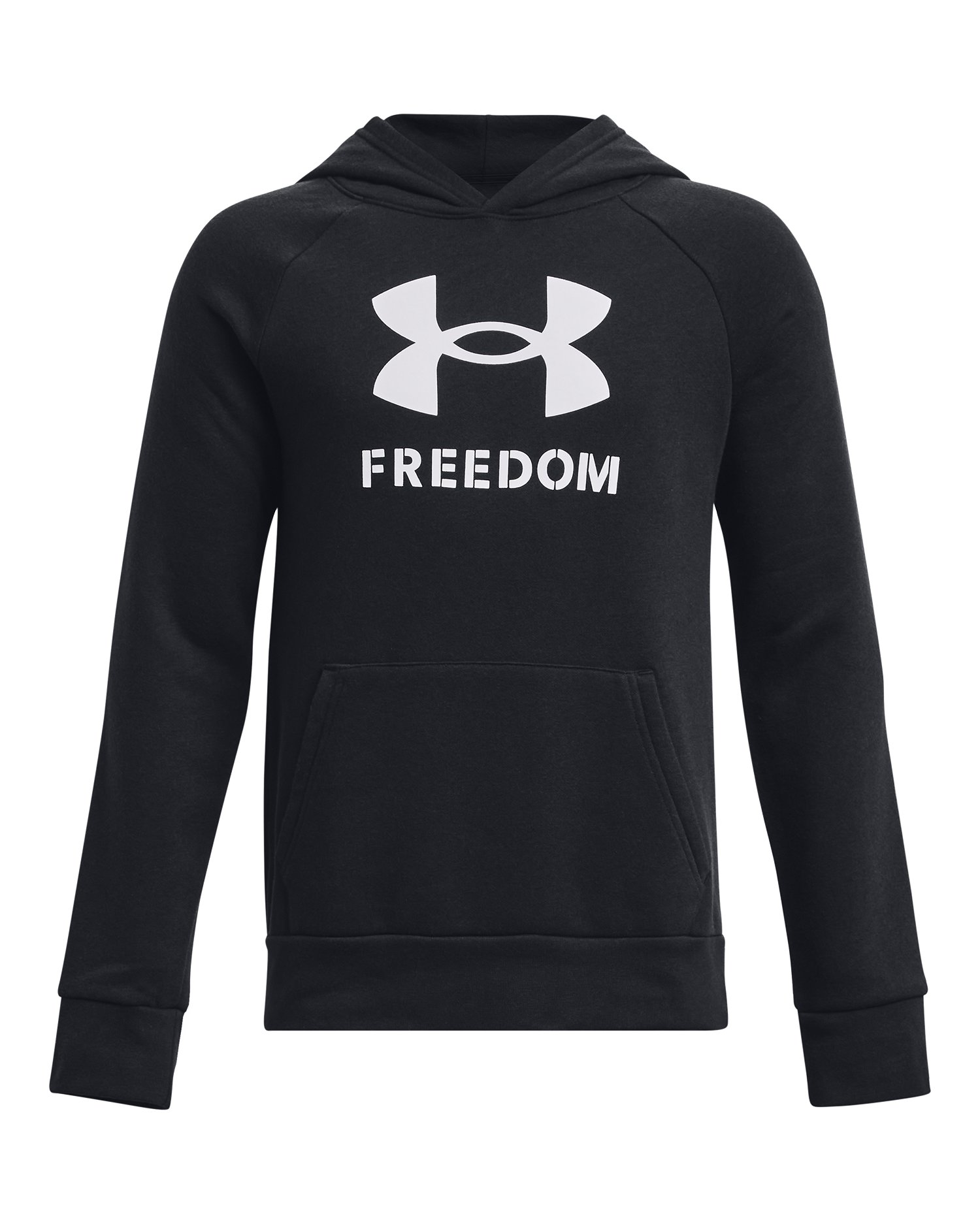 UA Freedom Rival Fleece Big Flag Logo Boys' Hoodie, custom hoodie or sweatshirt with logo imprint 3