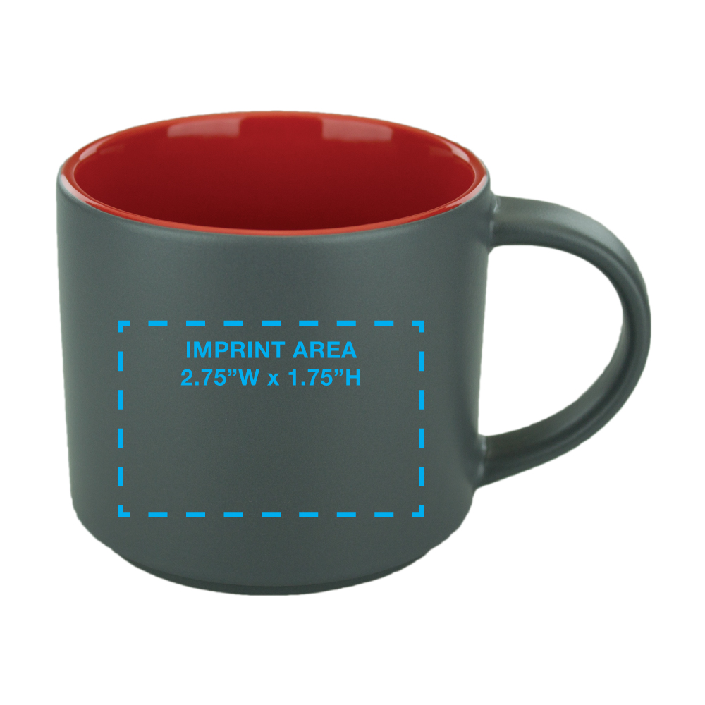 16 oz Red In Satin Gray Out Norwich Mug