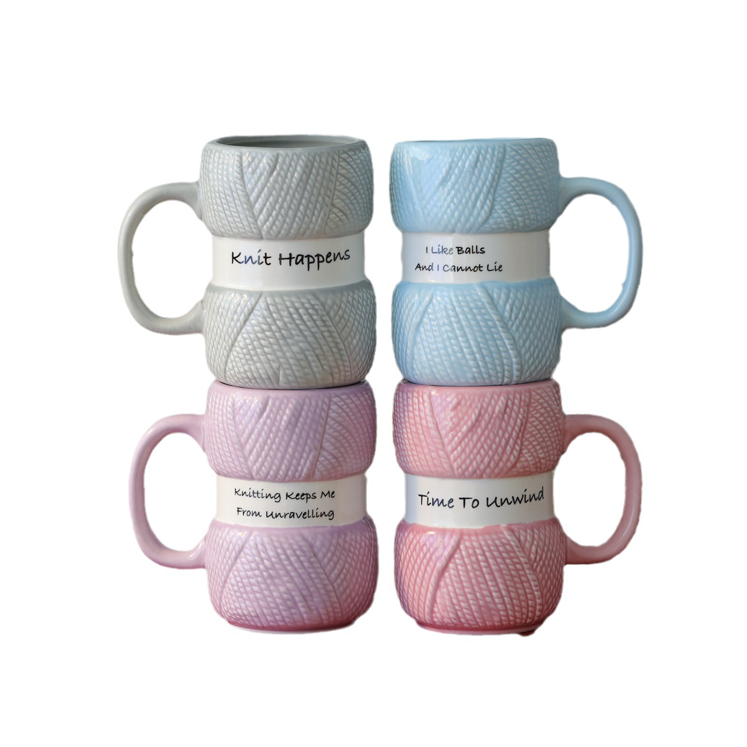 12oz Knitting Yarn Ball Ceramic Mug 13