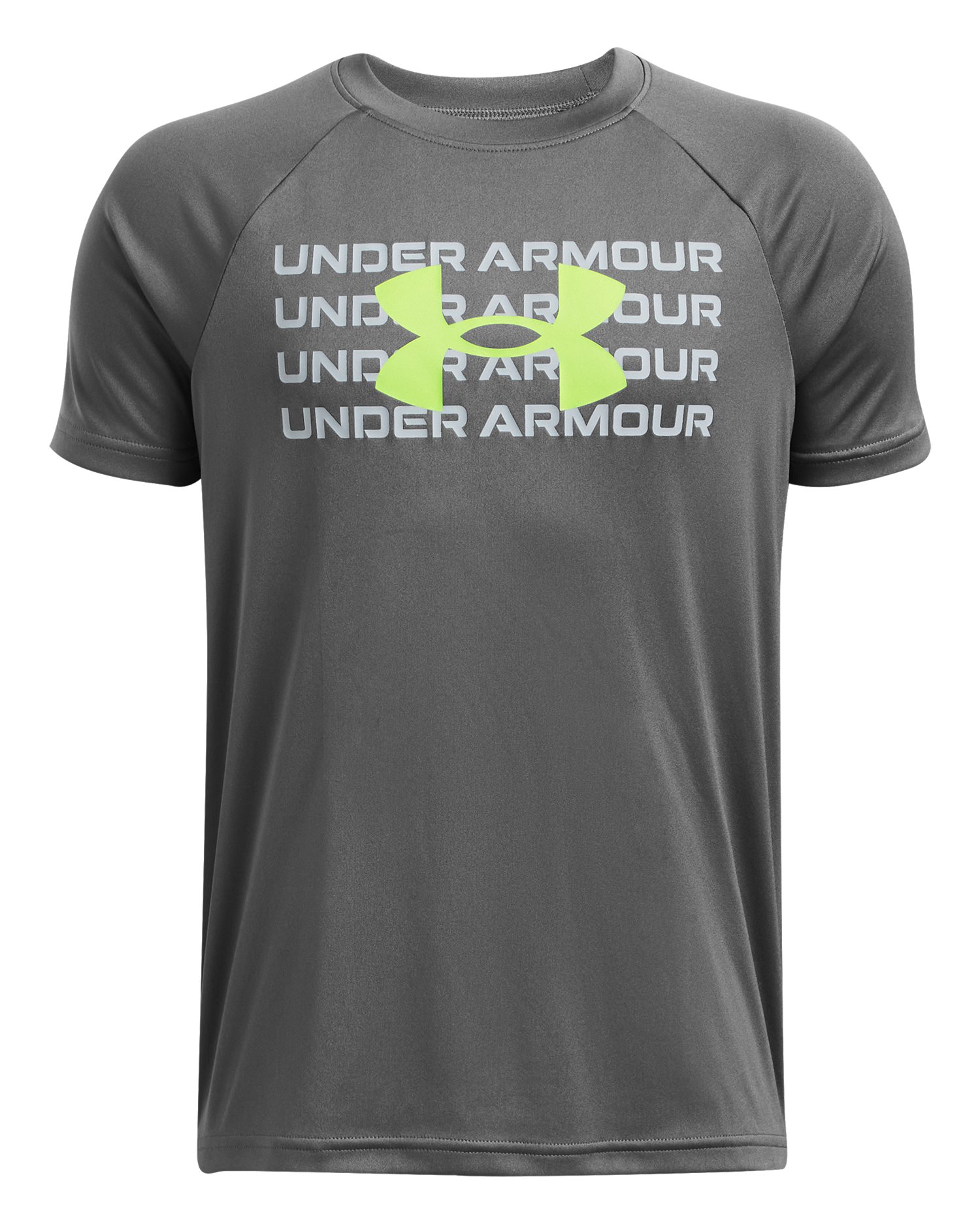 UA Tech Wordmark Logo Boys' Short Sleeve 4