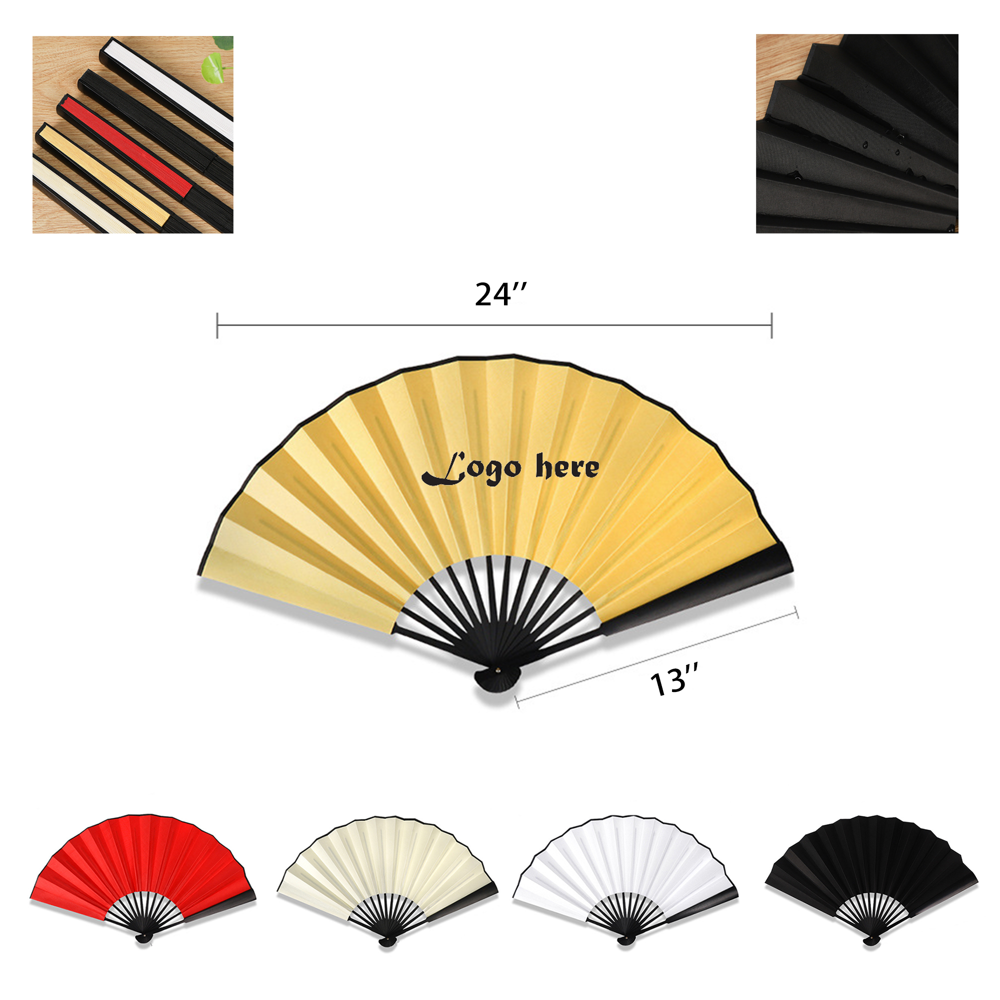 Custom Bamboo Folding Hand Fan 2