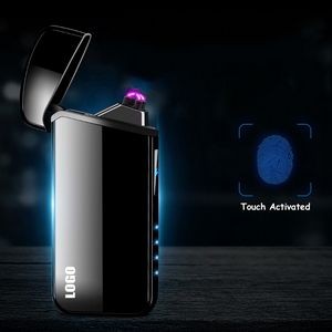 Exquisite Gold Break Shaped Dual E Arc Lighter With Phoenix Mark 7