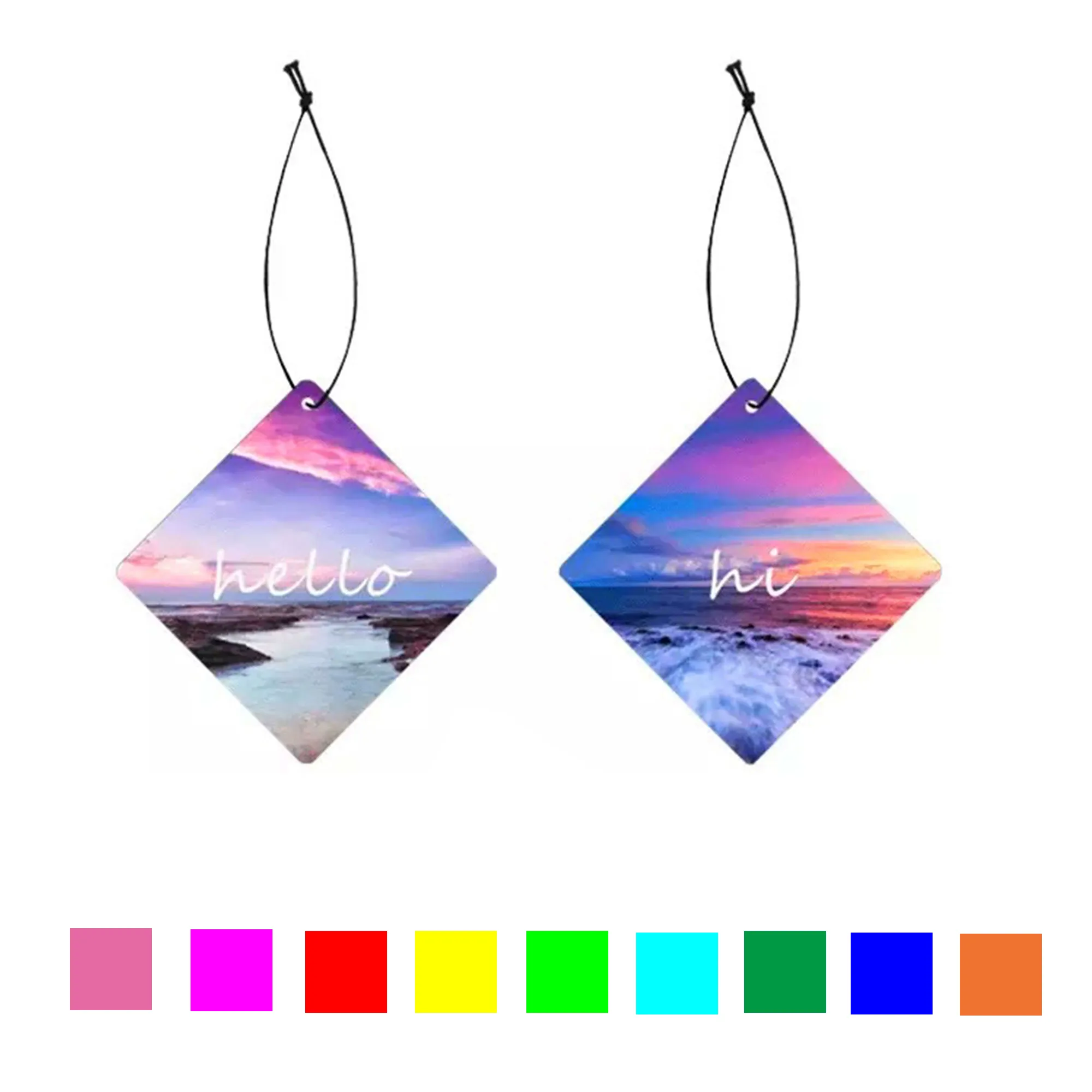 Full Color Printed Custom Car Air Freshener 2