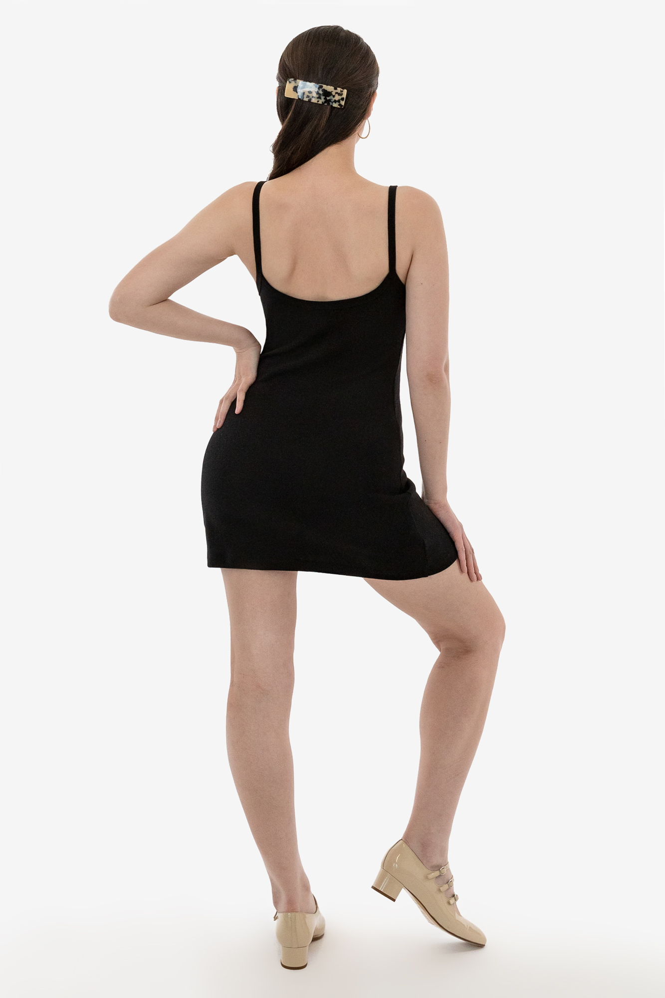 14/1 RIB SPAGHETTI V-NECK DRESS 5