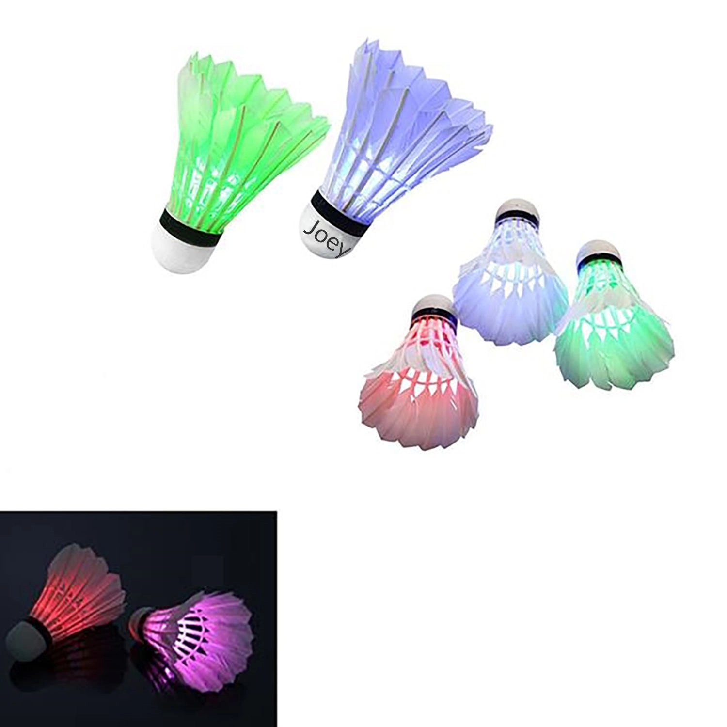 Badminton 4 Pack Tube Lighting Shuttlecocks 2