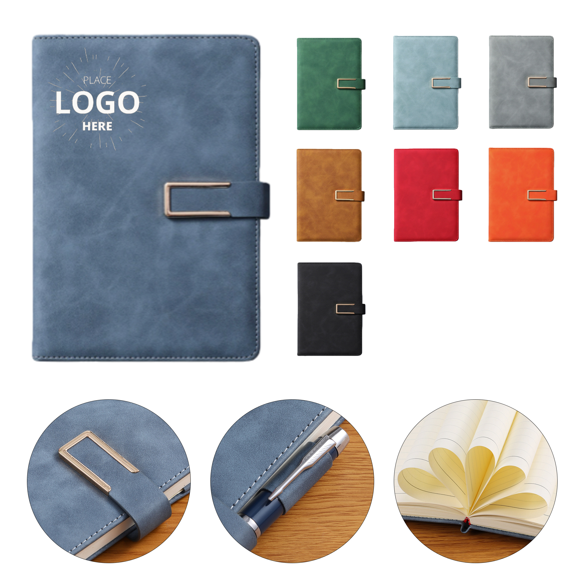 A5 Size PU Leather Notebook With Strap 2