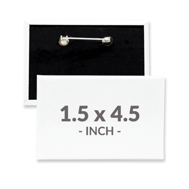 1.5 X 4.5 Inch Rectangle Custom Buttons 1