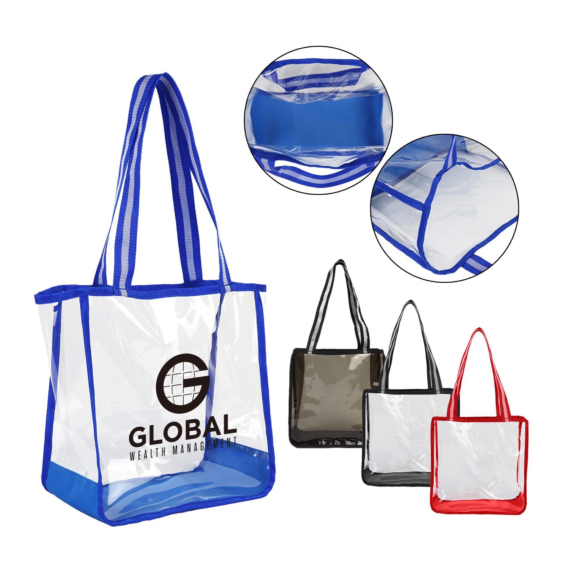 Clear Shopping Striped Tote bag 4