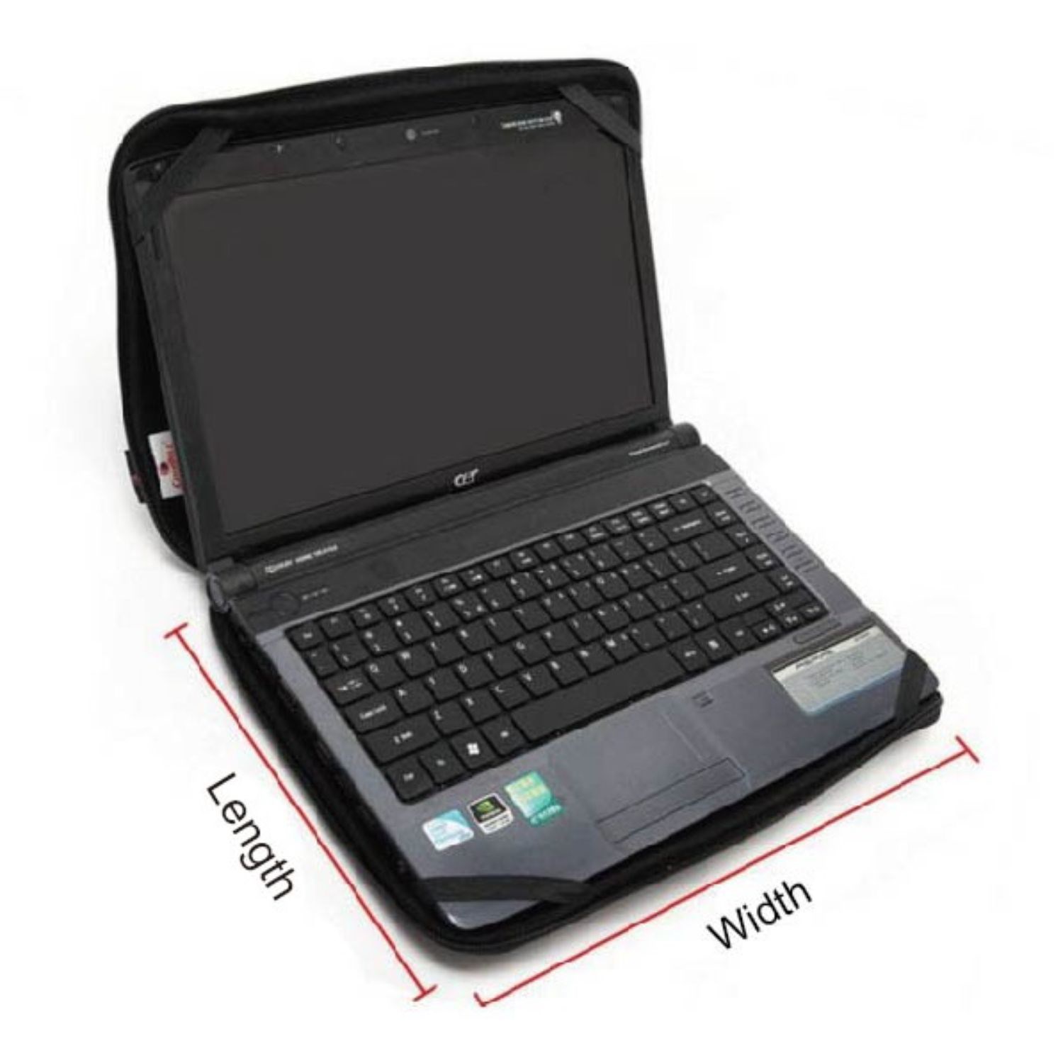 Neoprene padded zippered laptop sleeve w/ Elastic bands on inside 5