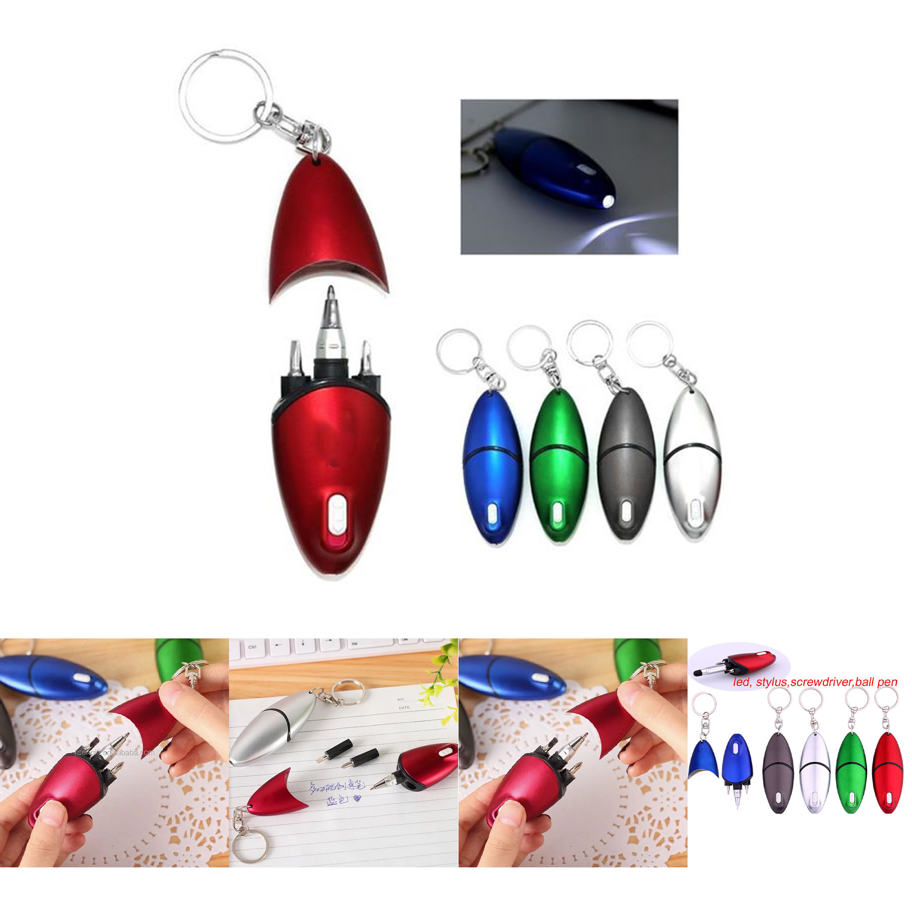 5 in 1 Multi-functional Ballpoint Pen 2