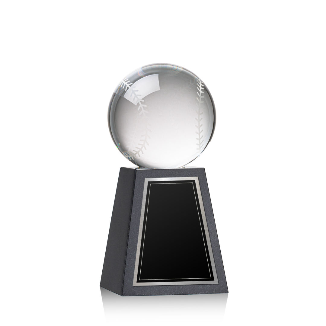 Baseball Award on Tall Marble Base 10
