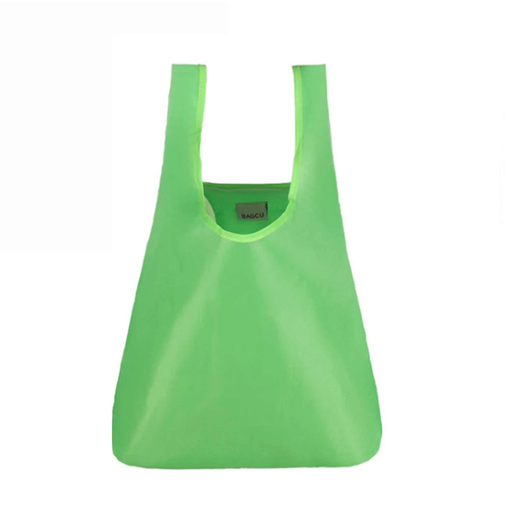 Portable Folded Shopping Grocery Tote Bag, custom tote bag with logo imprint 6