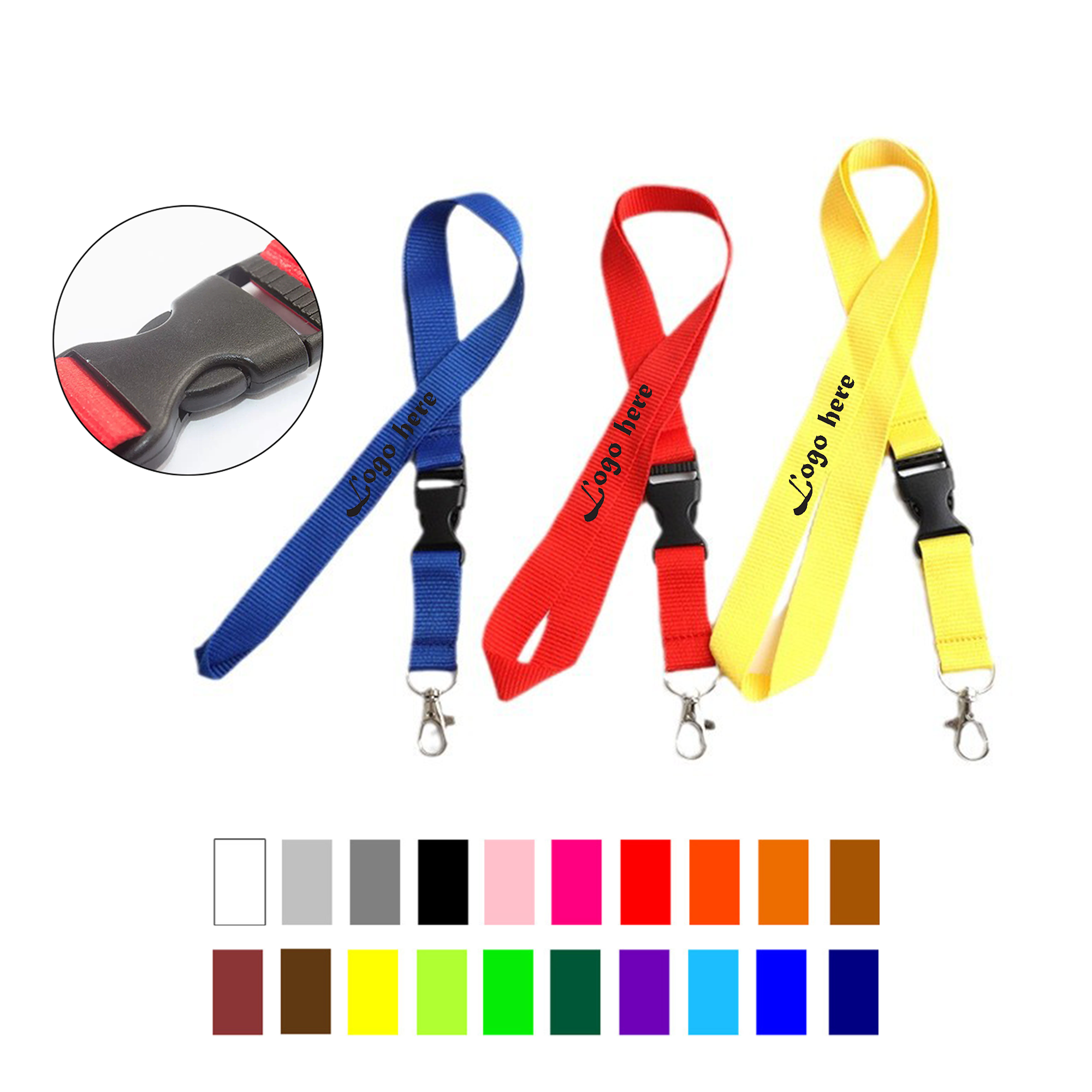 3/4" Imprinted Polyester Lanyard 2