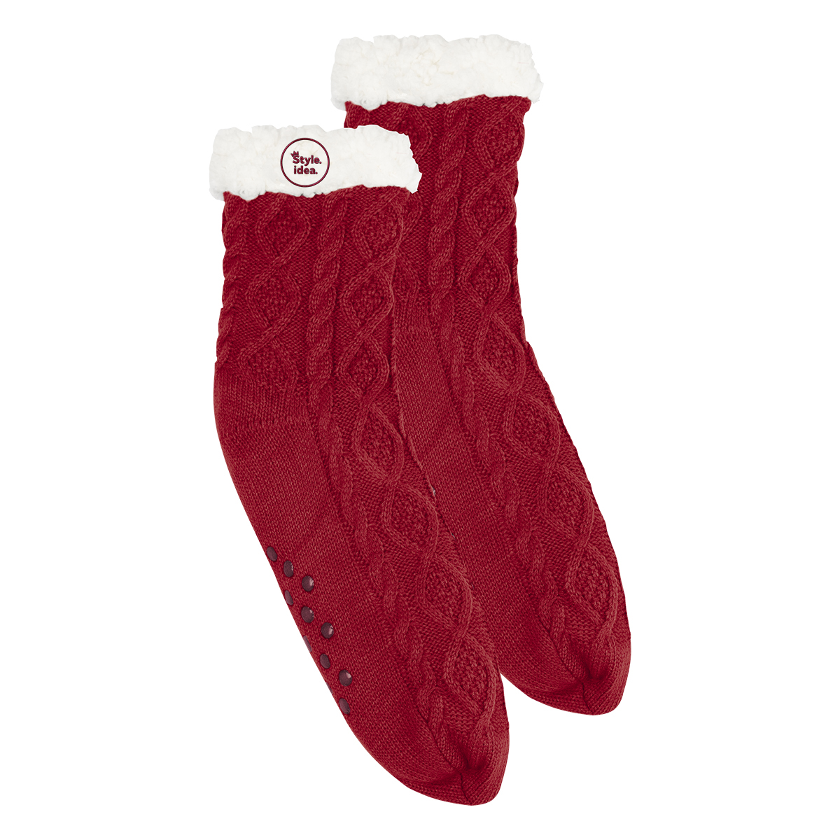 Cozy Cable Knit Slipper Socks 8