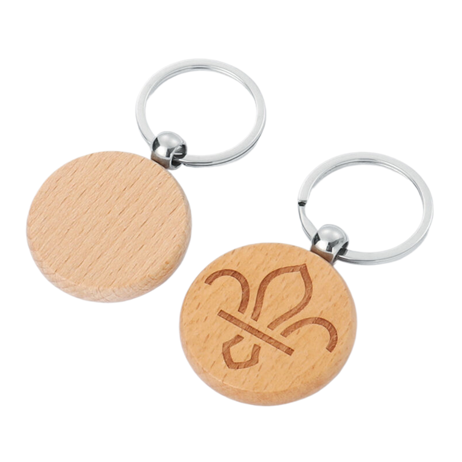 Wooden Round Keychain 4