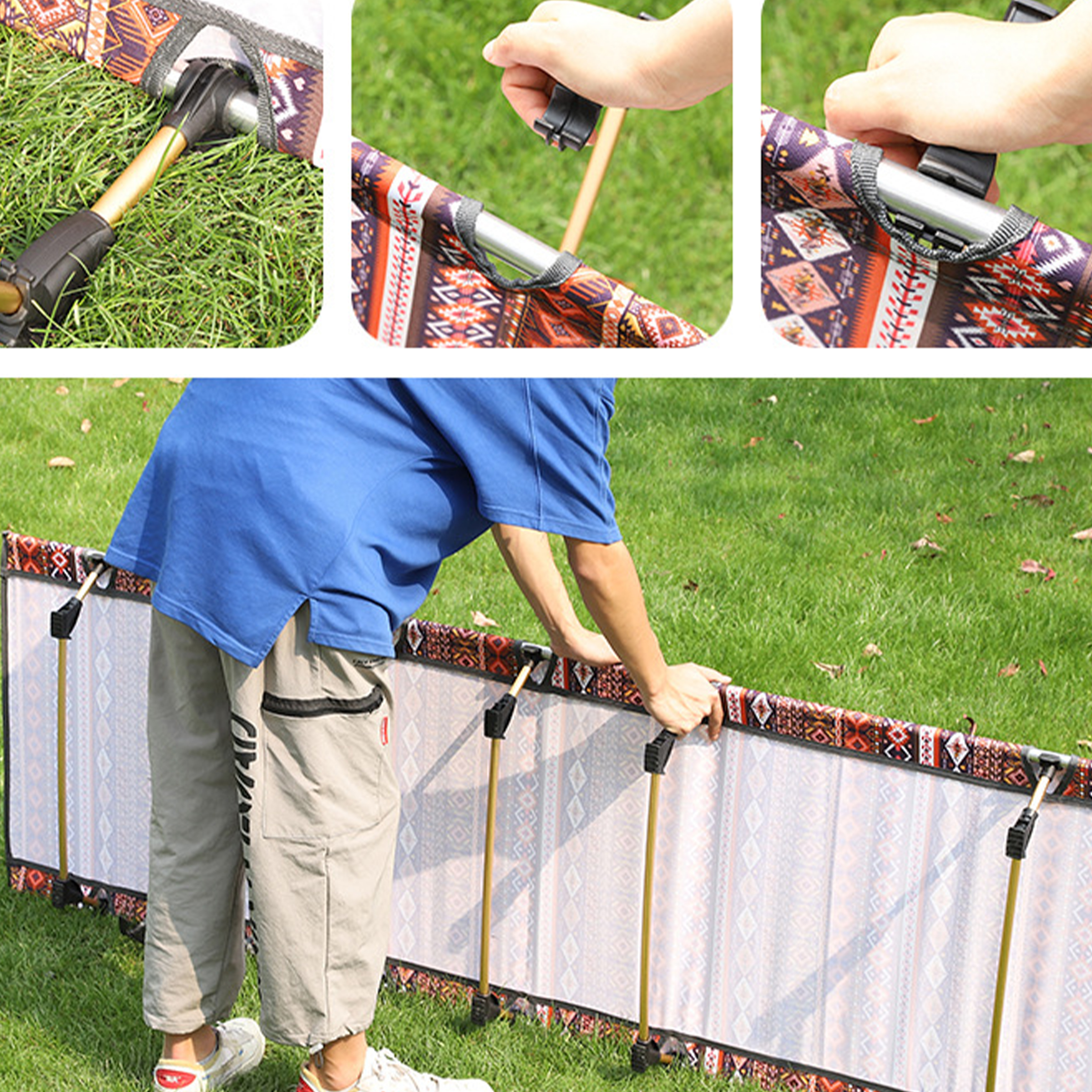 Aluminum Alloy Outdoor Camping Folding Bed 5