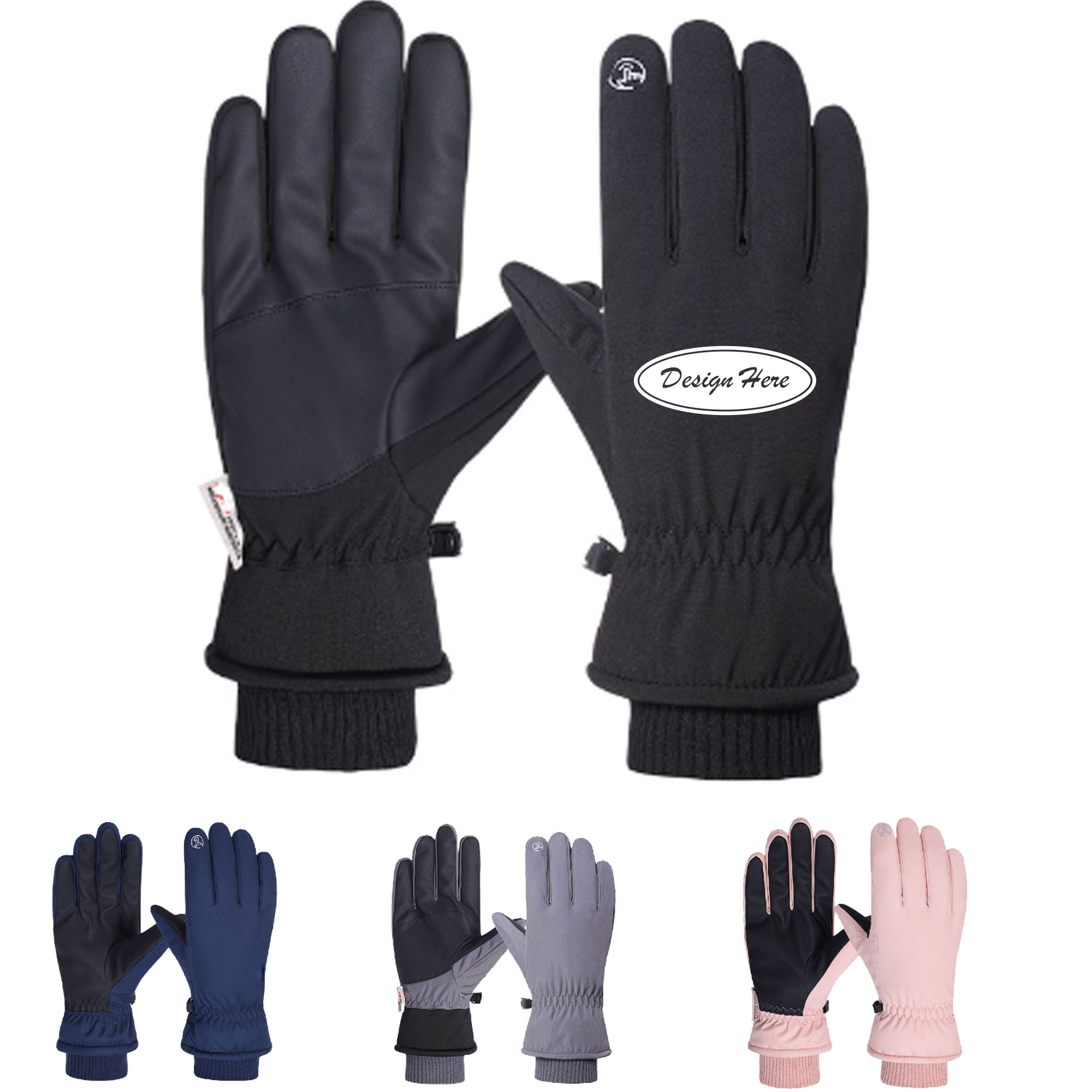 Winter Waterproof Windproof Touchscreen Ski Gloves, Thick & Warm 3
