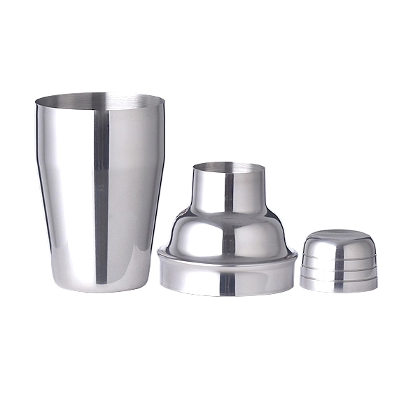 8 oz. - 3 Piece Deluxe Stainless Steel Cocktail Shaker 4
