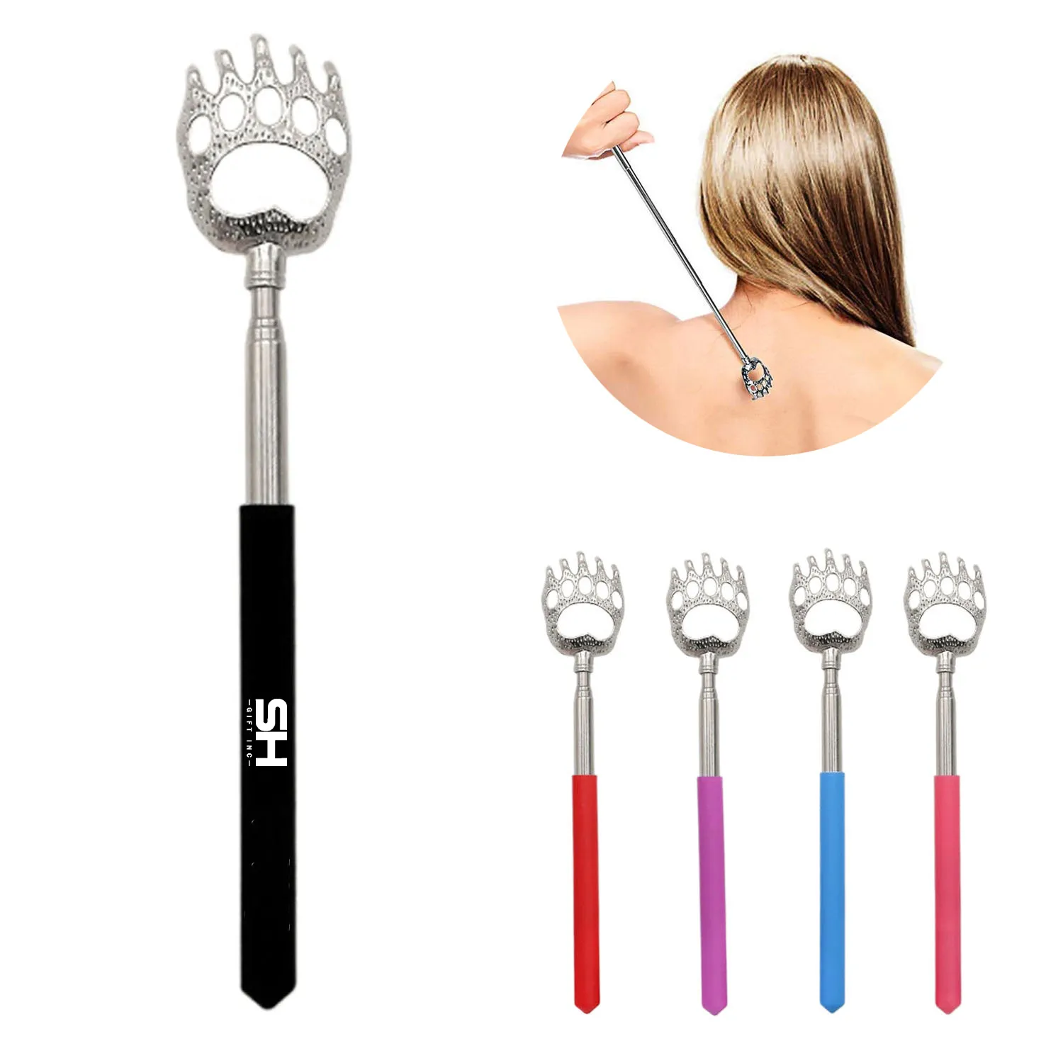 Extendable Stainless Steel Bear Claw Back Scratcher 1
