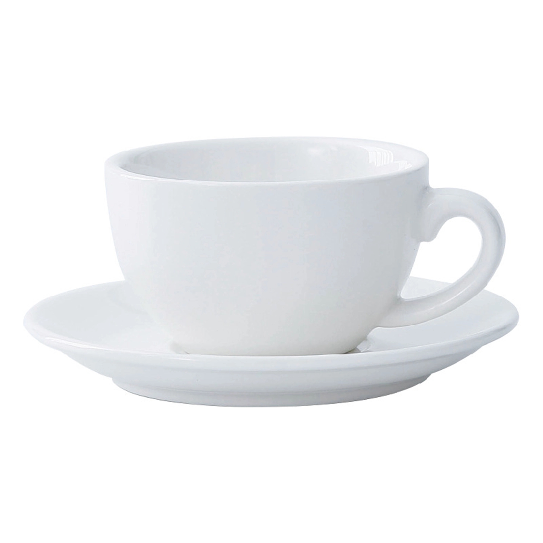 10 Oz Ceramic Coffee Cup and Saucer with handle 5