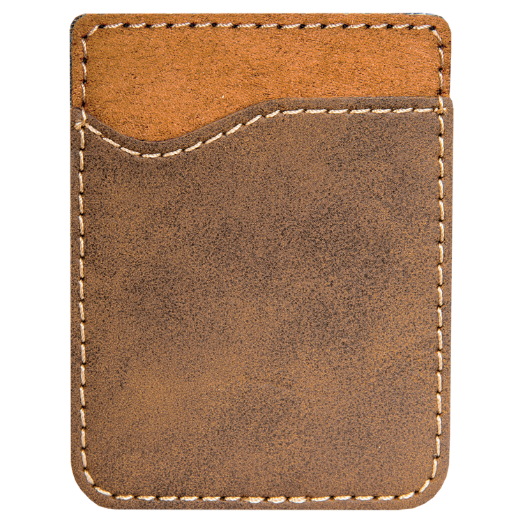 Rustic/Gold Leatherette Phone Wallet 4