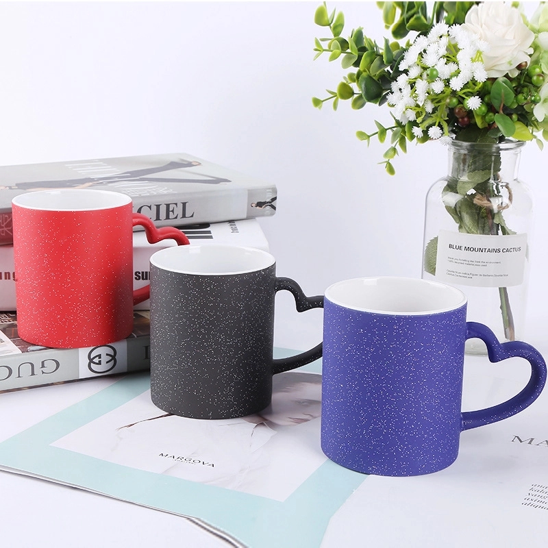 Custom 12 oz Ceramic Mug Coffee Cup With Heart Handle 7