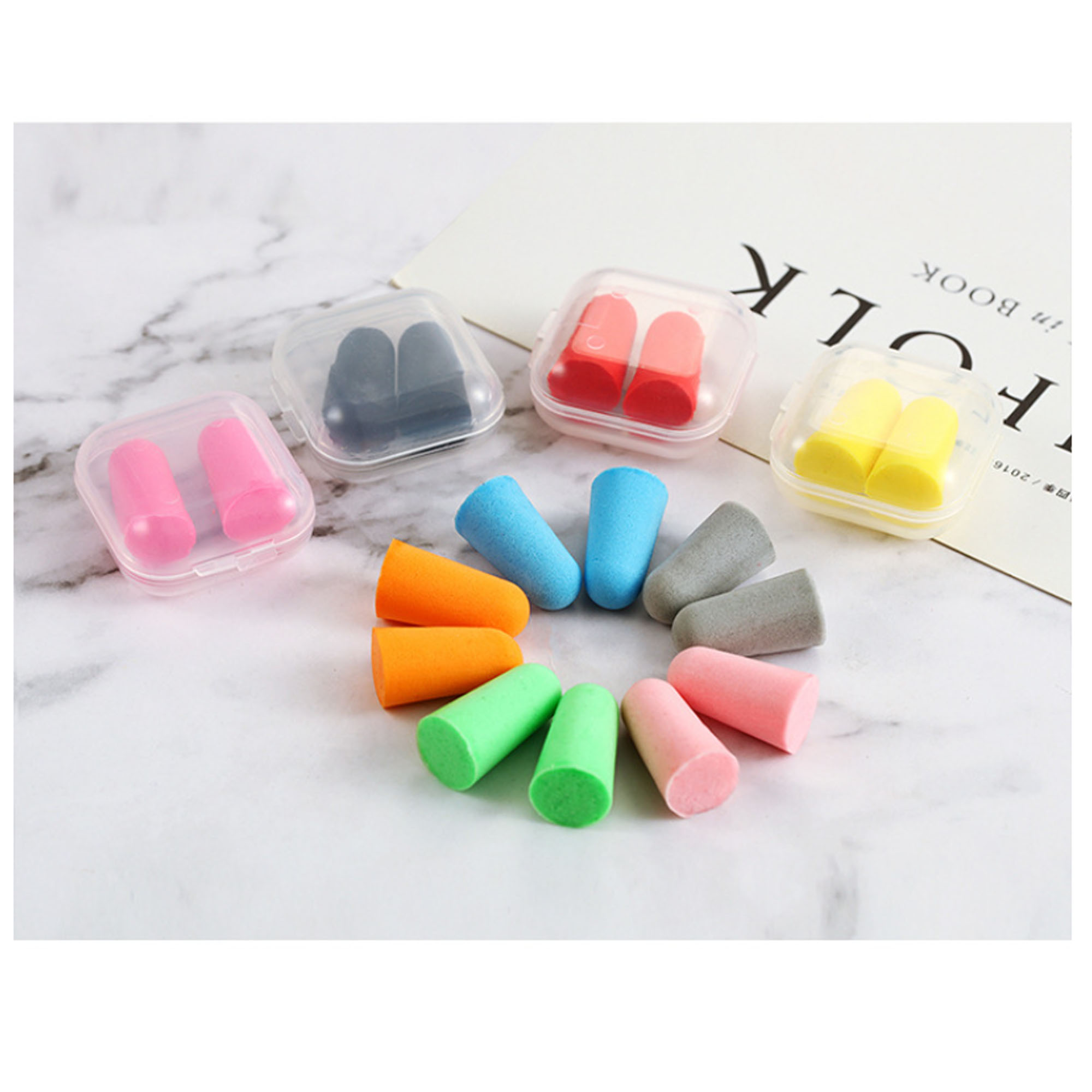 Slow-Return Foam Earplugs Bullet Tip Noise-Canceling for Sleep 2