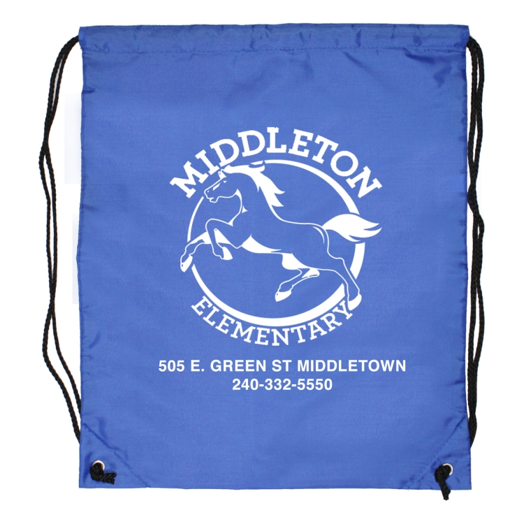 14-1/2"W x 17-1/2" H - 210D Polyester Drawstring Cinch Pack Backpack 11
