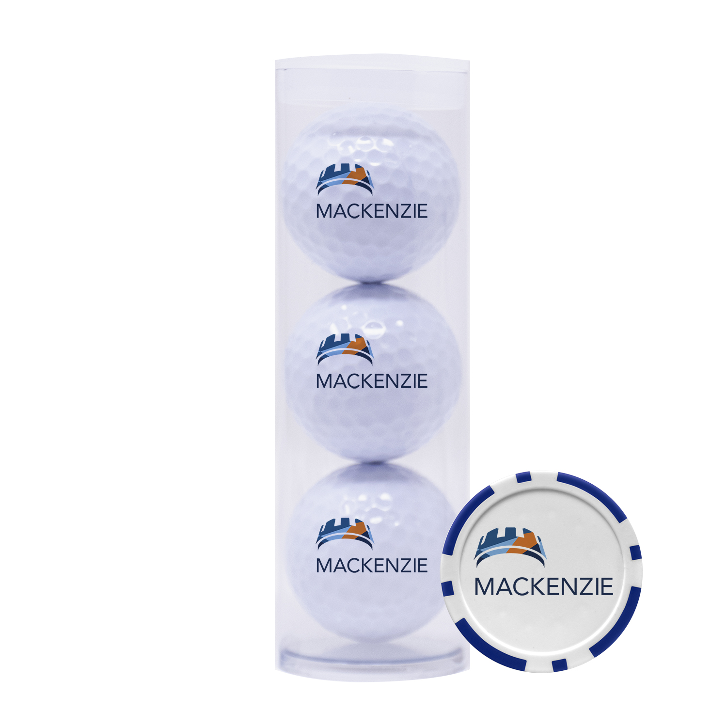 3-Ball Tube w/Poker Chip