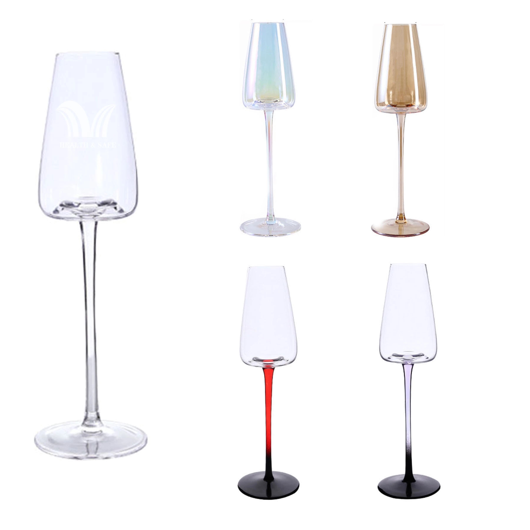 8 oz Party Crystal Champagne Glasses 9