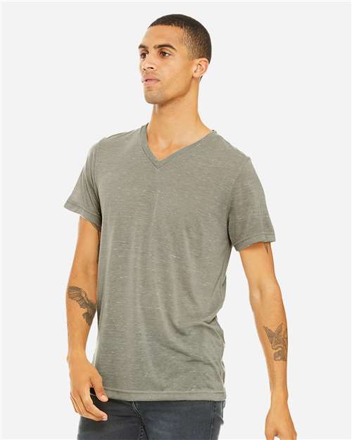 Unisex Textured Jersey V-Neck Tee - 3655 36