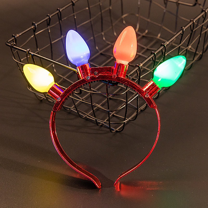 Xmas Led 4 Color Bulb Headband 4