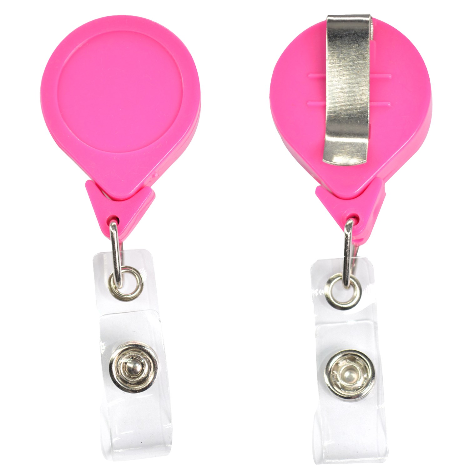 No-Twist Retractable Round Badge Reel w/ Belt Clip