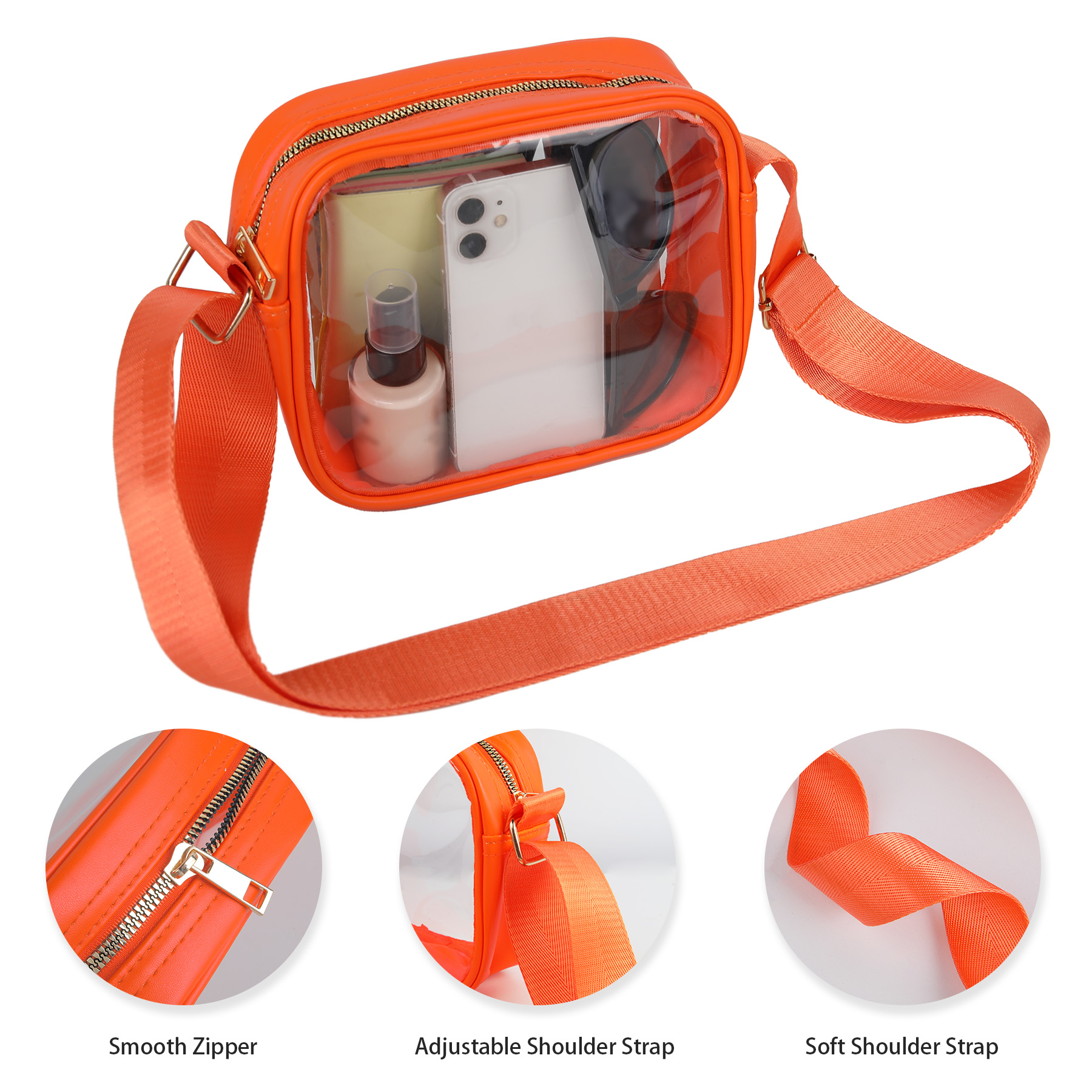 Stadium Approved Transparent PVC Crossbody Bag 8