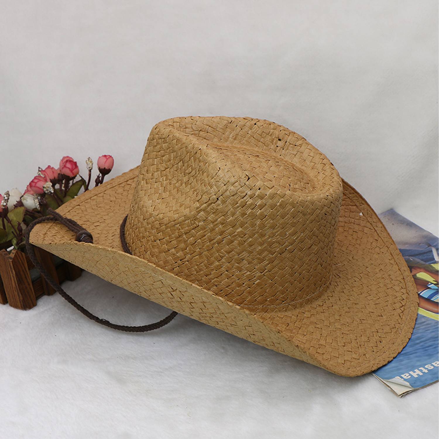 Men And Women Pull Grass Hand Woven Western Cowboy Hat 7