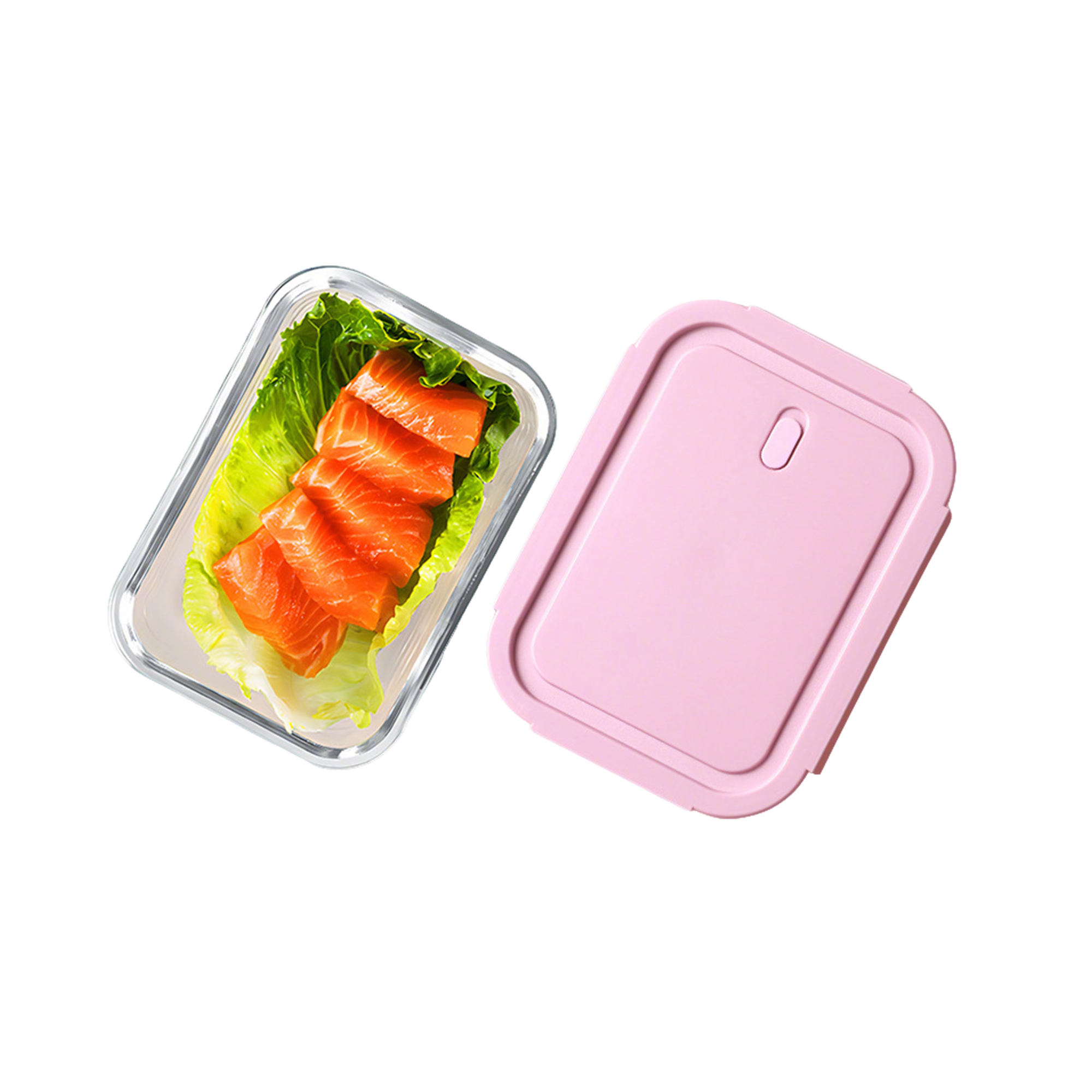 Microwave Safe Meal Prep Lunch Box 7.9" x 5.9" x 2.6" 4