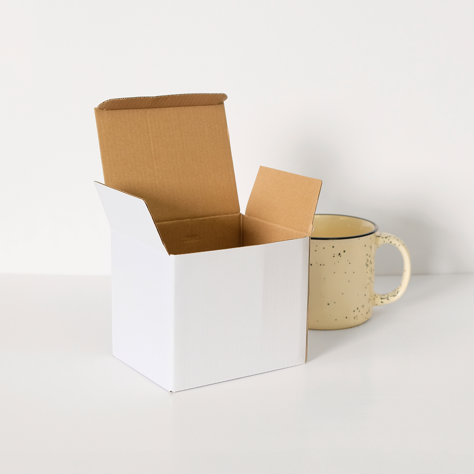 Ceramic Mug Box: 5.25" W x 4.5" H x 4" D 5
