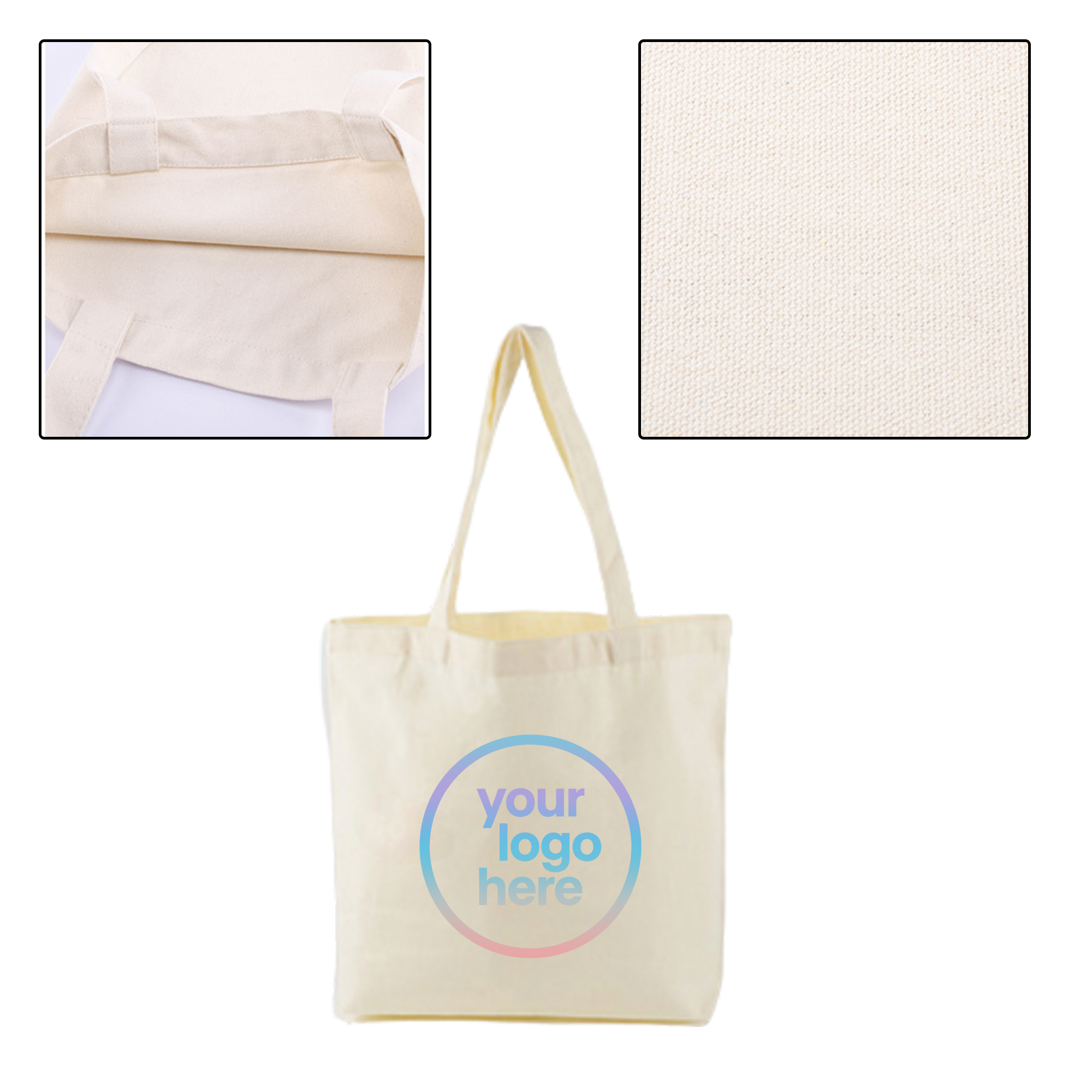 MOQ:25pcs Heavy Duty Cotton Tote Bags 2