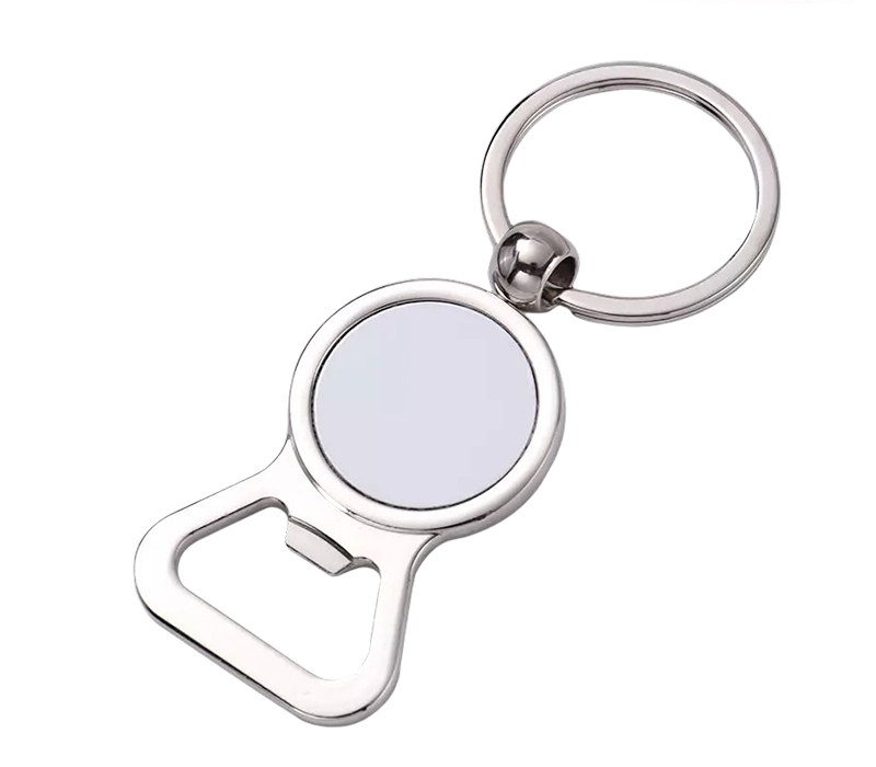 Silver Zinc Bottle Opener Keychain 5