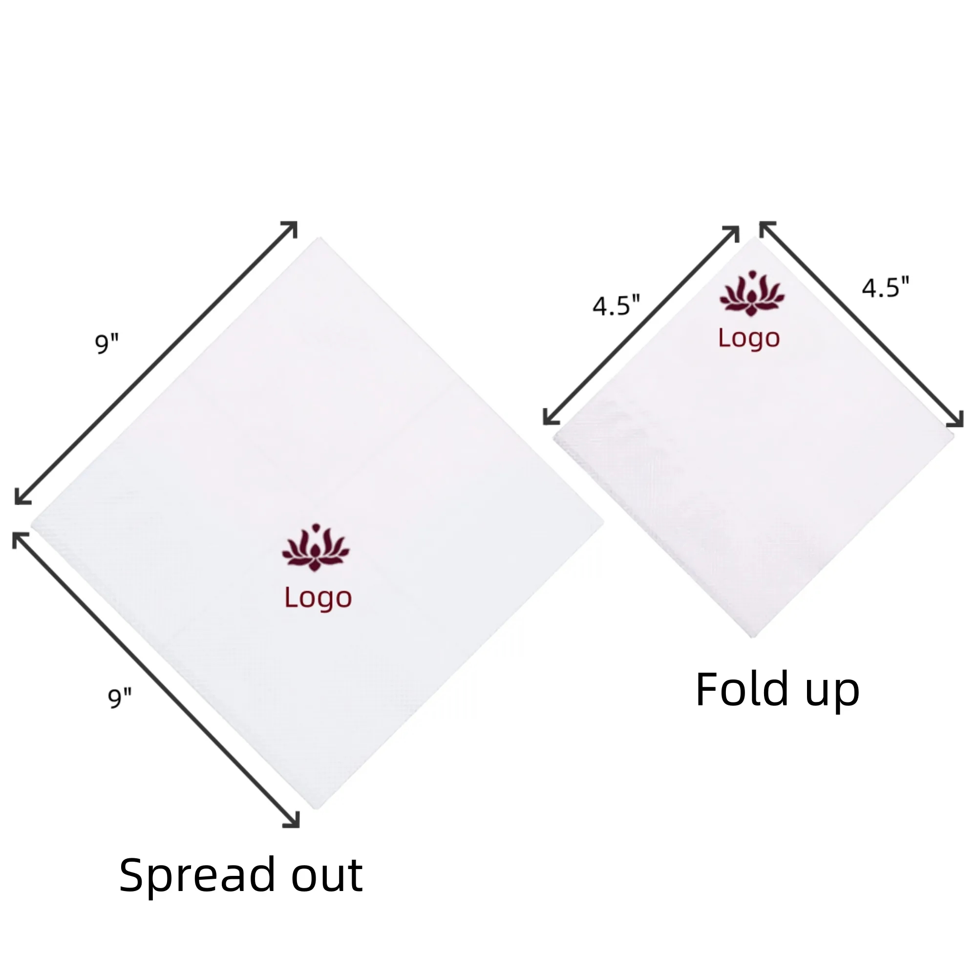 2 Ply White Beverage Napkin 2